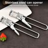 Yousheng Bottle Opener Stainless Steel Can Opener with Anti-Slip Groove Ergonomic Handle Easy Jar Lid Opener Lid Remover Tool