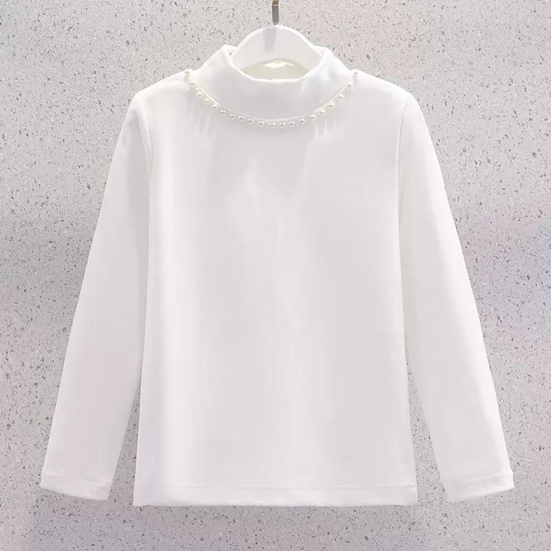 Girls' Fashionable Thickened Turtleneck Shirt - Perfect for Autumn and Winter