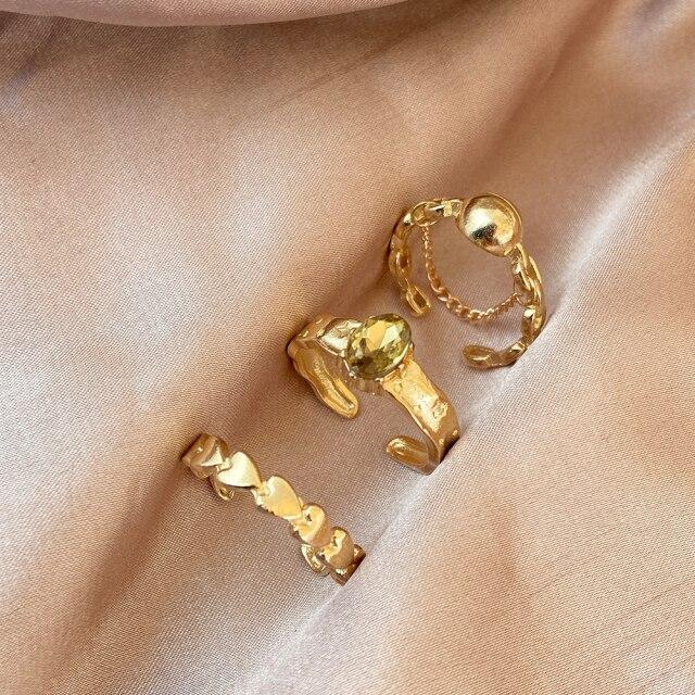 6 шт. Винтажный готический набор колец с бабочкой и цветком, многоэлементный набор для женщин и мужчин, ретро-персонаж, подарки на палец