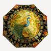 Peacock, FloralThemed Automatic Opening and Closing umbrella 8 Ribs, Suitable for Leisure and Going Out, Outdoor Accessory, Gothic Style,