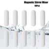 10 шт., магнитная мешалка из ПТФЭ, белый лабораторный стержень для перемешивания, вращающаяся биологическая мешалка, химия