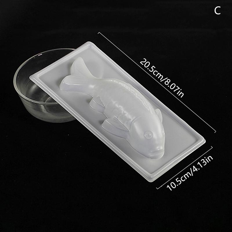 Форма для рыбы 3D форма рыбы кои пластиковая форма для торта, шоколадного желе, формы для выпечки мыла