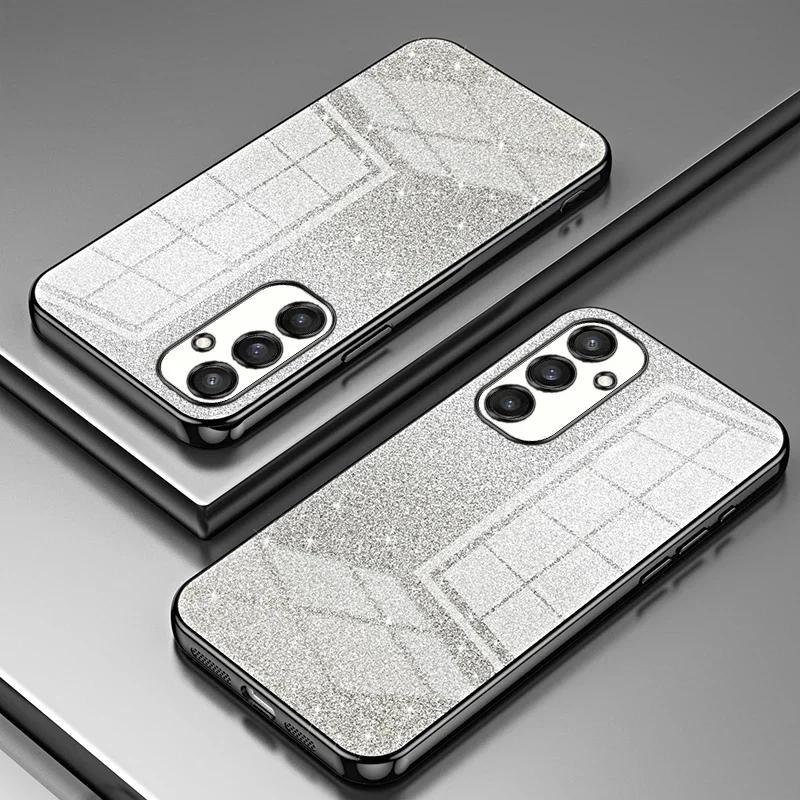 Роскошный блестящий мягкий силиконовый чехол для телефона Samsung Galaxy S26 Ultra S26 Pro S25 Edge Plus S24 FE S23 S22 Противоударный бампер Funda