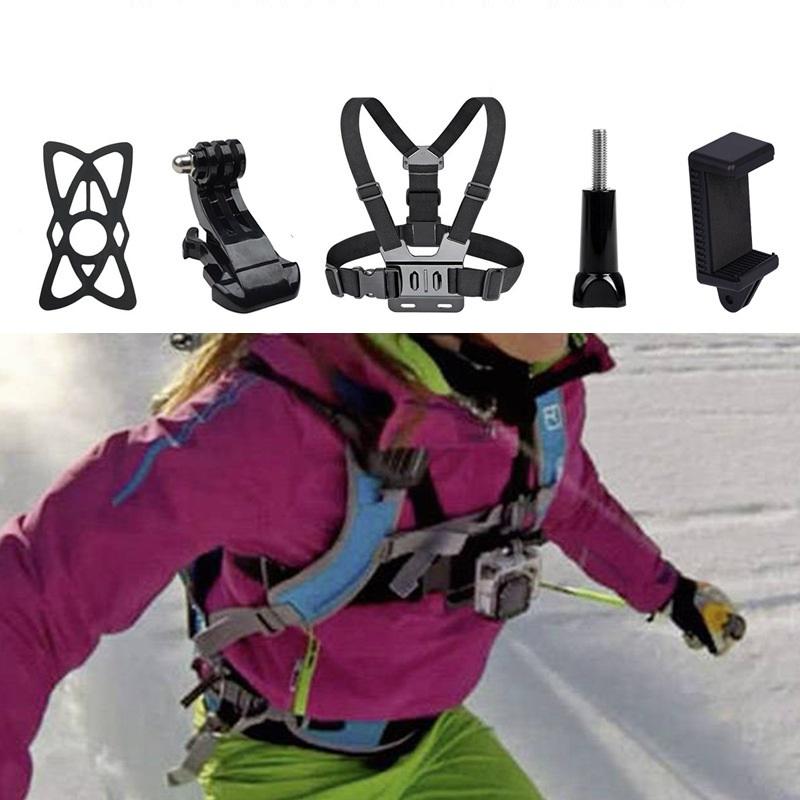 1 шт., аксессуары для спортивной камеры Gopro, нагрудный ремень, фиксированный зажим для мобильного телефона с костюмом для верховой езды, стрельба ZH
