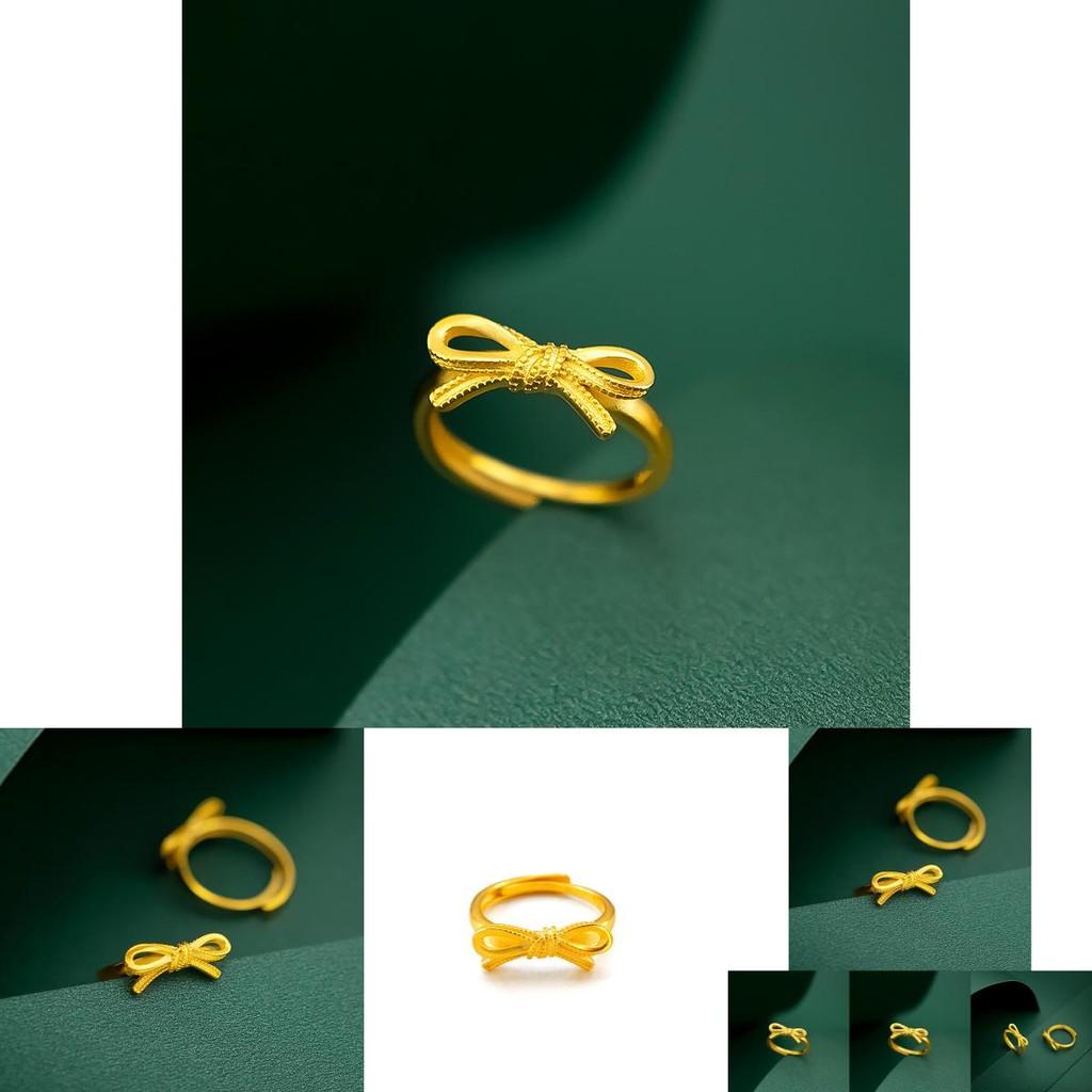 Sophisticated Gold Plated Butterfly Knot Ring For Women Perfect Fashion Accessory