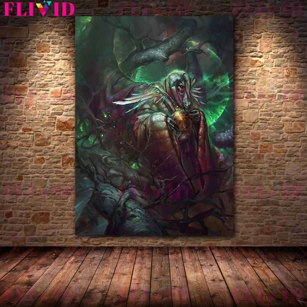 Sweetest Horror Rose Girl Wall Art Canvas Painting Decoration Colorful Witch Art Modern Abstraction Posters And Prints No Frame