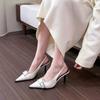 Fashion New Women's Shoes Pumps Sandals Spring Fashion Pointed Toe Slingbacks Female Footwear Summer Ladies Shallow Shoes High Heels