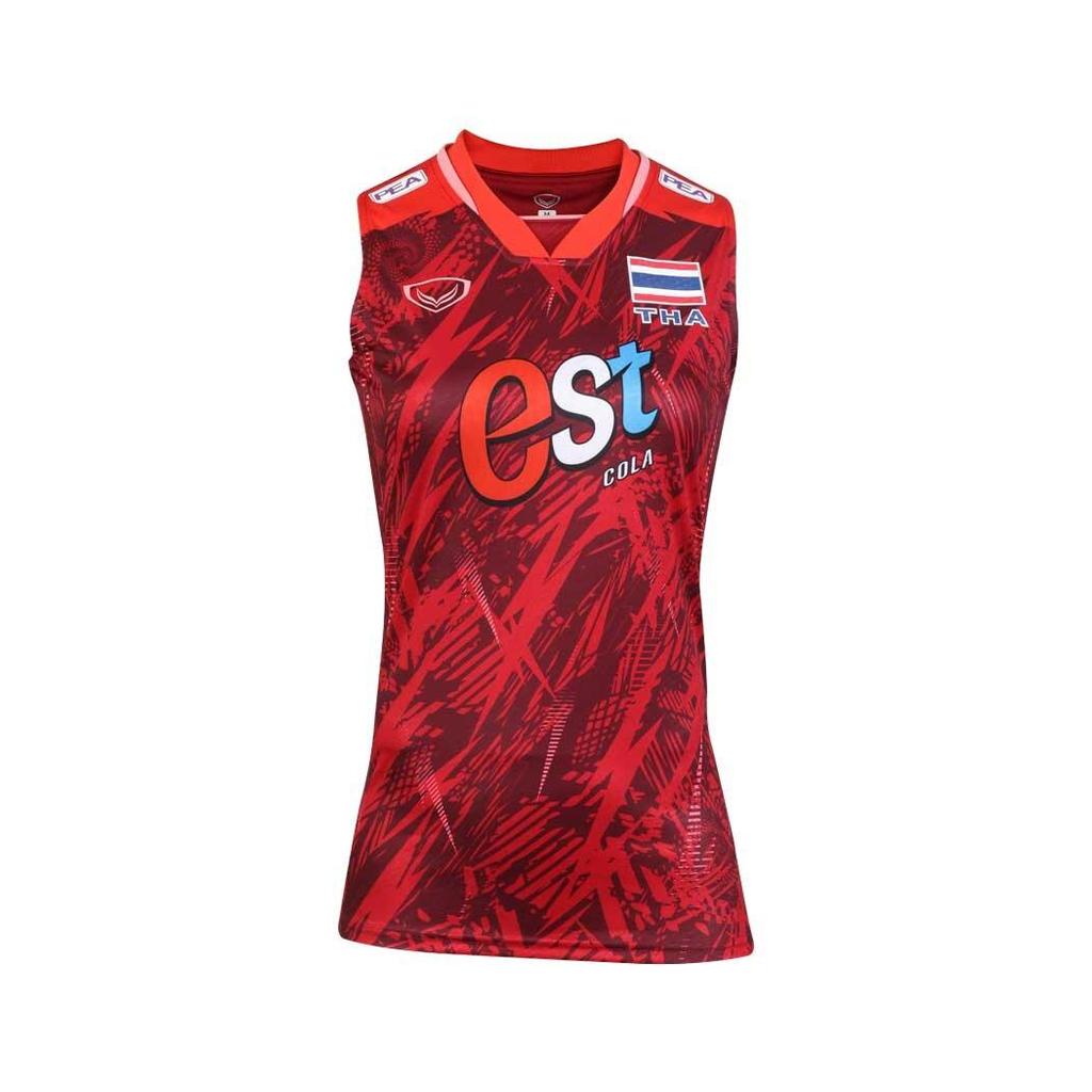 Волейбольная женская национальная майка без рукавов 2023, спонсор, антибактериальная, Grand Sport, Таиланд