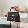Fashion Lady Gentle Temperament Simple Solid Color Small Bag Female Crossbody Lock Bag Female