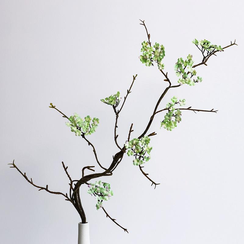 1 шт., искусственные цветы вишни, длинная ветка Сакуры, ротанга, цветочная композиция, шелковые цветы