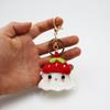 Crochet Knitting Ghost Keychain Creative Cartoon Knitted Ghost Ornament  Room Decor