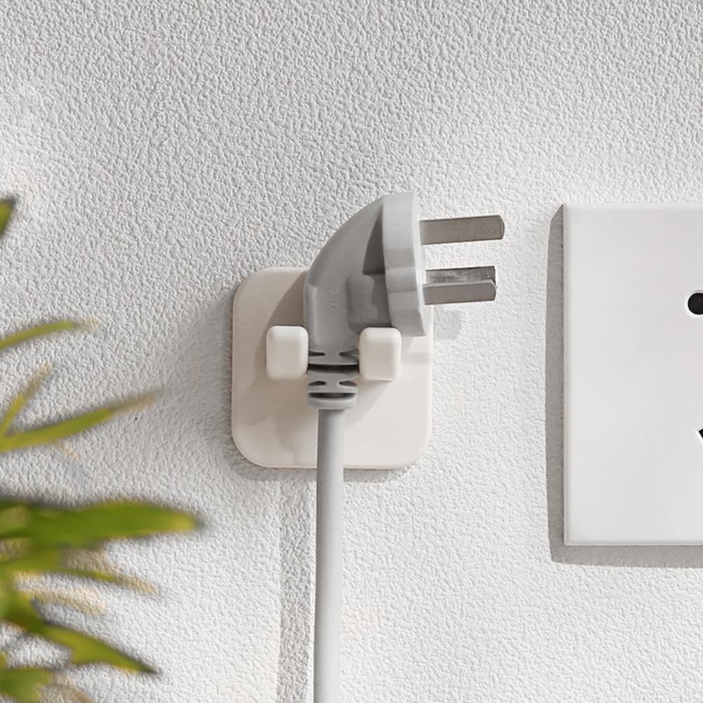 Безударный держатель для вилки и розетки, двойной крючок, стойка для хранения шнура питания, вешалка, кухонный