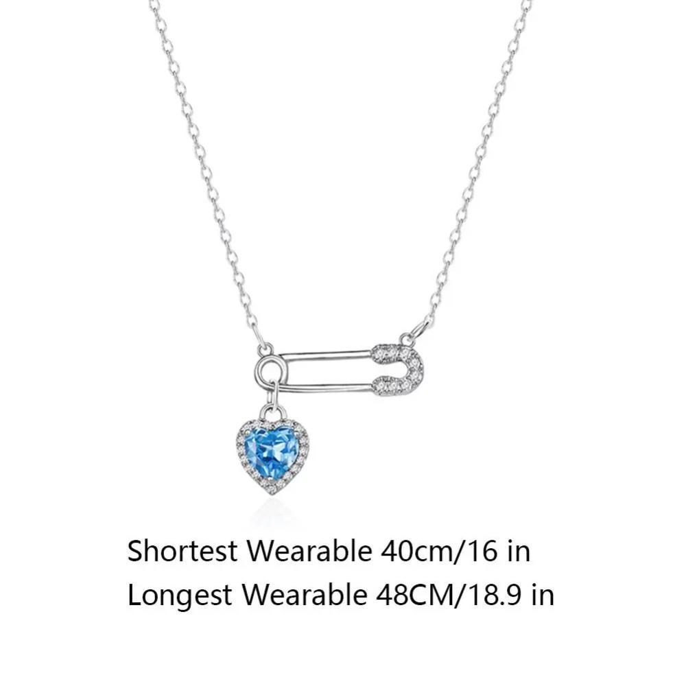Safety Needle Pin Necklace Clip Necklace Fashion Collarbone Chains Women