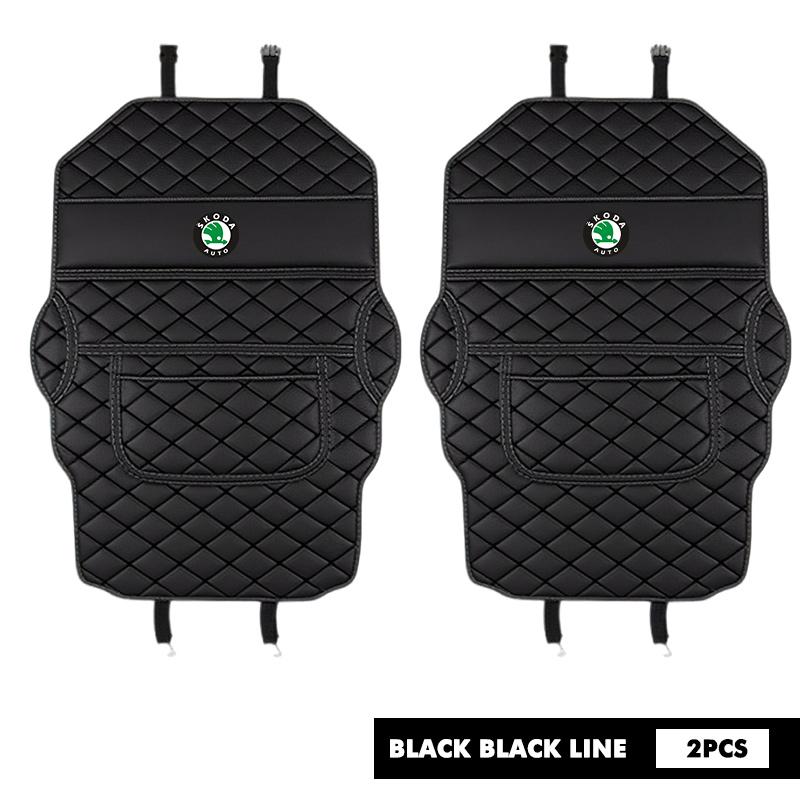 BYQ3  For Skoda Car Anti-Kick Pad Seat Back Protector Cover Auto Accessories Fabia Kamiq Superb Scala Enyaq-iV MK3 VisionS Yeti