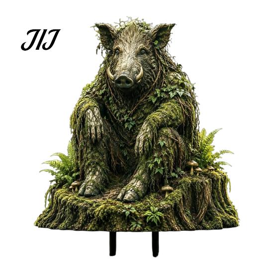 Enchanting Pathway Yard Art Woodland Spirit Garden Stake, Forest Animal Decor, 3D Rustic Lover Gifts Statue for Fairy Patio Planter & Outdoor Display