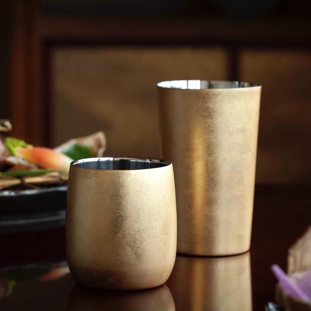 Mitani Yamanaka Lacquerware Lacquered Rock Daruma Diameter x Made in Tsubame (Mitani) (Shima) Double-Walled Tumbler, 250ml, Foil-Coated Cup, Design,