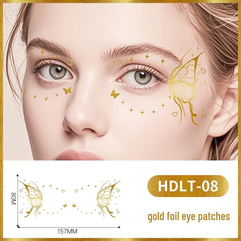 3D наклейки-тату для глаз с бабочками: Стойкий, Водостойкий, Потостойкий для Сценического Макияжа