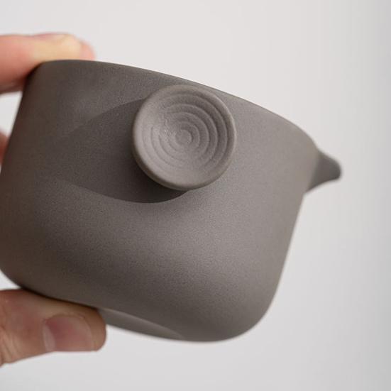 1 Set Travel Tea Set Teapot Craving Food Grade High Temperature Resistant Small Nozzle Thick Ceramic Teacups Portable Travel Drinkware