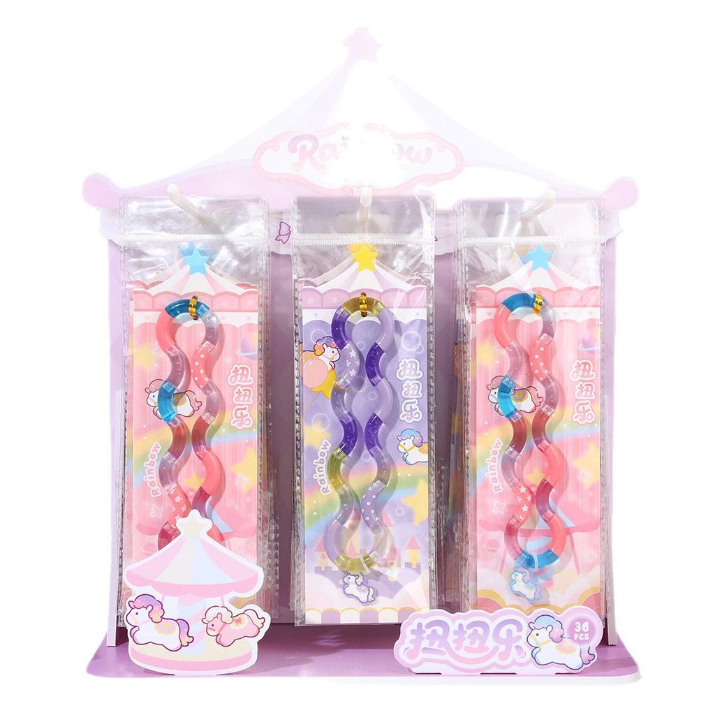 Best-selling Children's Stress-Relief Multi-Functional Fun Rainbow Pony Twist Toy for Focus Training and Twisting Play