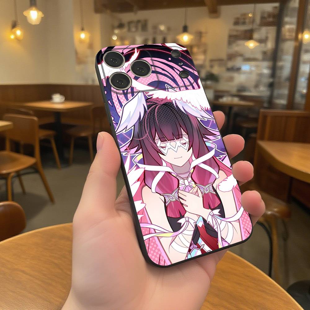 G-Genshin Impact C-Columbina Износостойкий Чехол для Телефона Для iPhone 17,16,15,14,13,12,11,Pro,Max,Plus Черный Мягкий Чехол