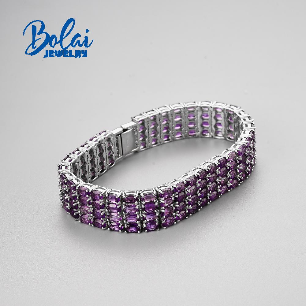 Браслет из натурального африканского аметиста овальной формы 3*5 мм, стерлинговое серебро 925 пробы, роскошный дизайн, женские ювелирные изделия, подарок на помолвку, годовщину