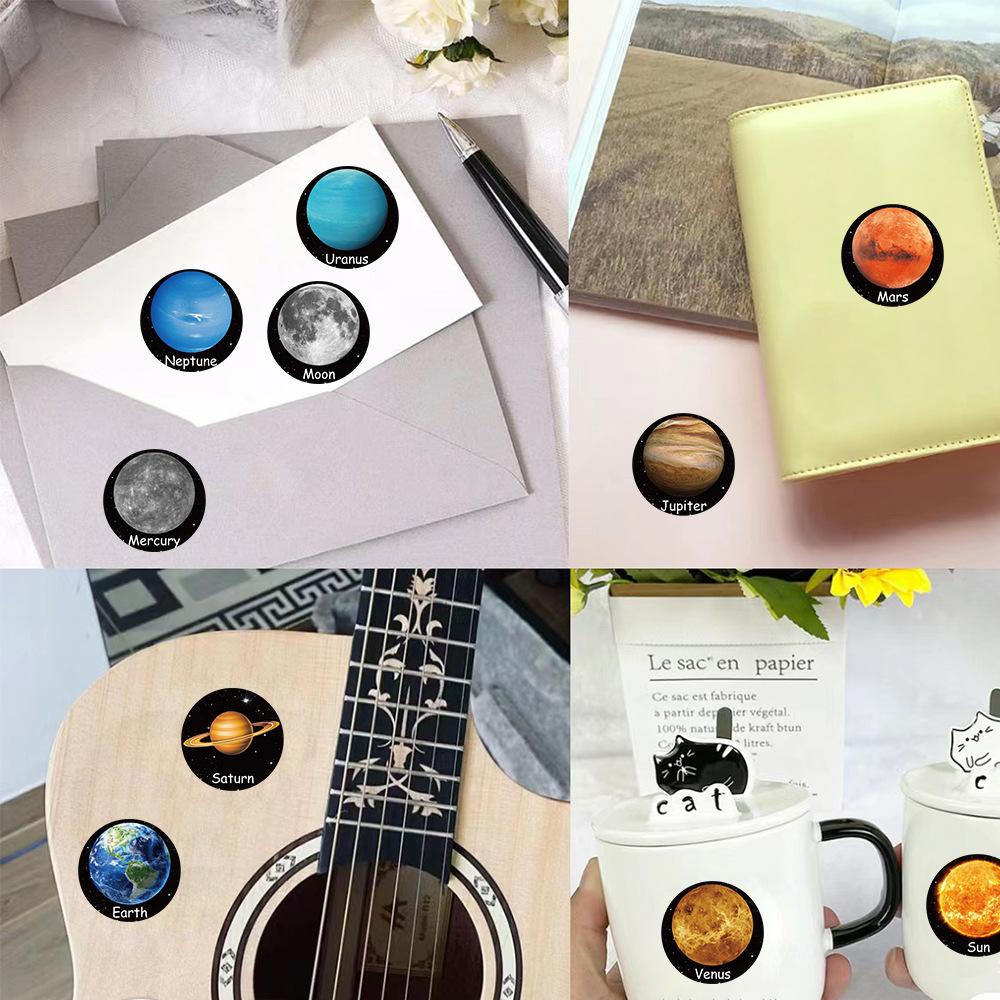 500 Pictures/roll Roll Tape Cartoon Planet Account Material Can Be Decorative Envelope Sticker Dots