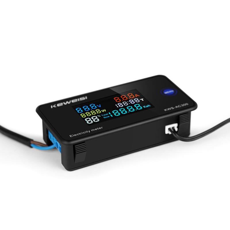 KWS-AC300 AC 50-300V Вольтметр Амперметр KWS Power Счетчик энергии LED AC Ваттметр Электрический счетчик с функцией сброса 0-100A 40% скидка