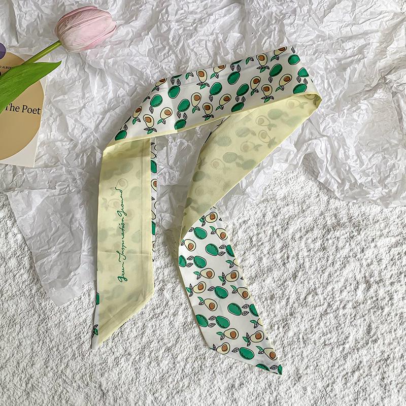 New Luxury Brand Model Small Silk Scarf for Women Hair Band Bag Handle Handbag Ribbon Scarf Neck Scarves Neckerchief