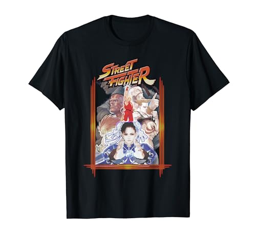 Постер Street Fighter Обложка Эпическая Королевская Битва Иконичная Игровая Футболка