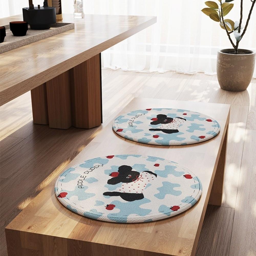 Polyester Cooling Seat Mat Non-slip Dining Chair Cushion New Chair Sitting Pad Summer Use