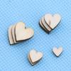 100PCS Mixed Decoration Rustic Wooden Love Heart Crafts Accessories Wedding Decor Table Scatter