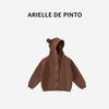 Французский кардиган Arielle De Pinto Весенне-осенний однотонный вязаный кардиган с капюшоном Детская куртка для мальчиков и девочек
