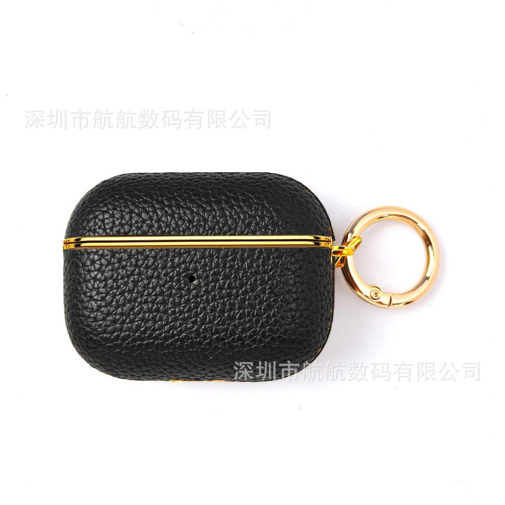 High-value lychee pattern sticker Airpodspro1 Apple Bluetooth headset protective case all-inclusive pro1 anti-drop 1st generation