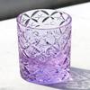 200 мл Ручная работа Классический фиолетовый стакан для виски Edo Kiriko с ручной резкой в подарочной упаковке для домашних баров, обеденных столов и вечерних напитков