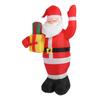 1,5 м Длинный Рождественский надувной светящийся Санта-Клаус взрывается украшением двора на праздничную вечеринку