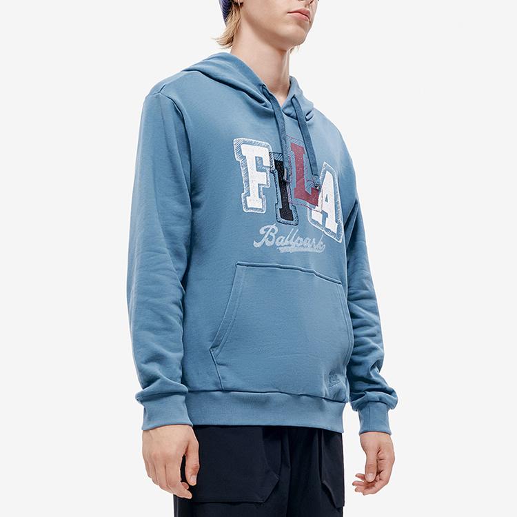 Fila Fusion Простая вязаная толстовка с логотипом-буквой для мужчин, толстовки, синий El T11M242206FDB