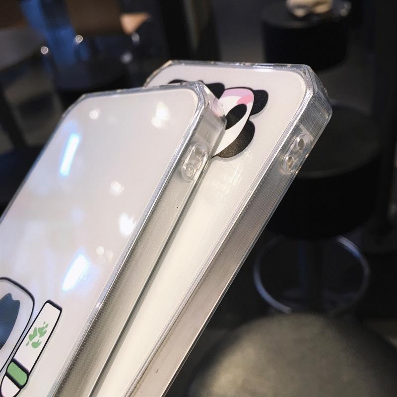 Милый прозрачный чехол с изображением панды для Iphone 11 12 13 Pro Max Xs X Xr 7 8 Plus, противоударный бампер, задняя крышка