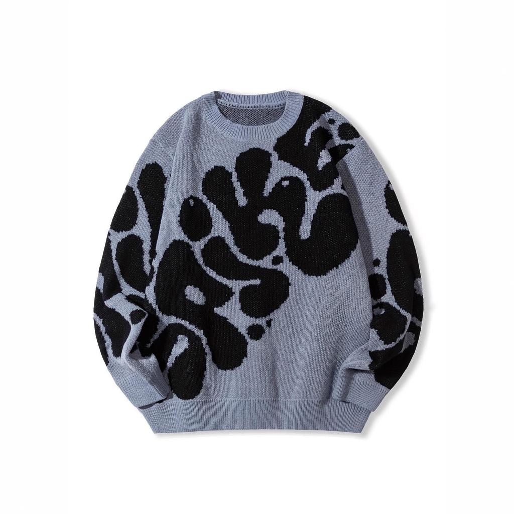 Ретро Тренд Вязаный Пуловер с Буквами: Повседневный свитер в корейском стиле для осени/зимы