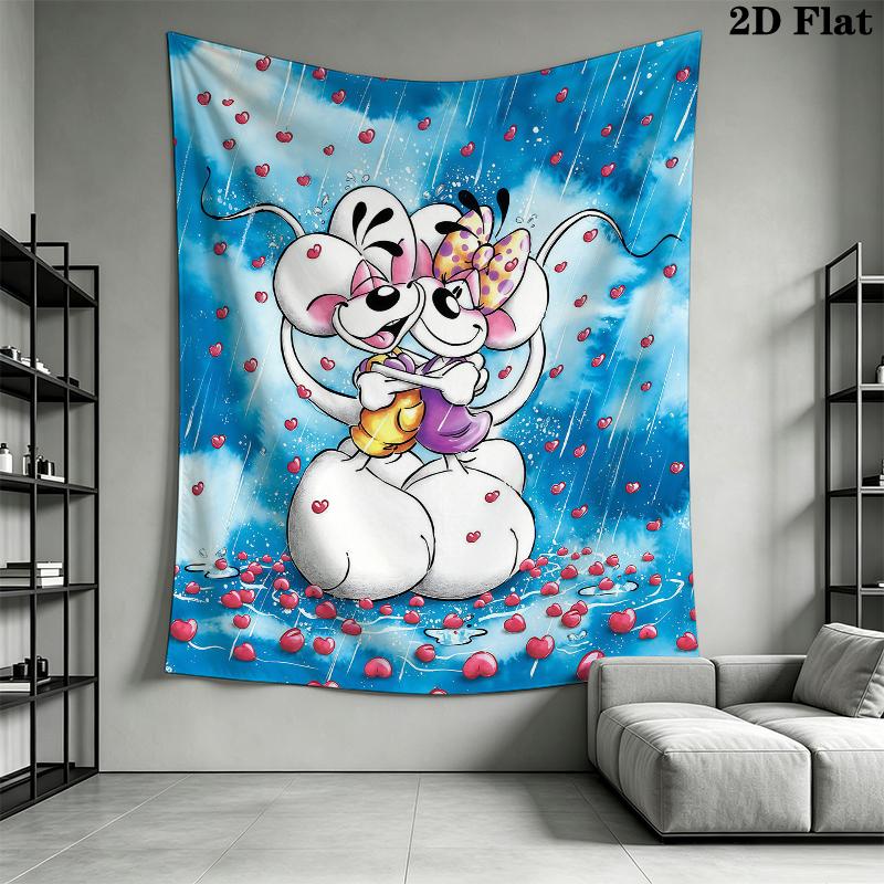 diddl cute Wall Tapestry Aesthetic Wall Hanging Printed Fabric Blanket Decorative Tapestries for Bedroom Living Room Home Decor
