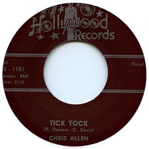 7-дюймовая пластинка CHRIS ALLEN - Tick Tock / Lonely HOLLYWOOD1101 Hollywood 2012 UK Rock