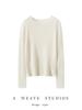 Women's 18-Gauge Pure Wool Yangzi Yarn One-Shoulder Herringbone Knit Top, Perfect for Spring and Autumn, Elegant and Versatile.