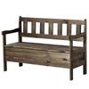 KADAX Wooden Garden Bench With Backrest 120cm With Box Terrace Balcony 