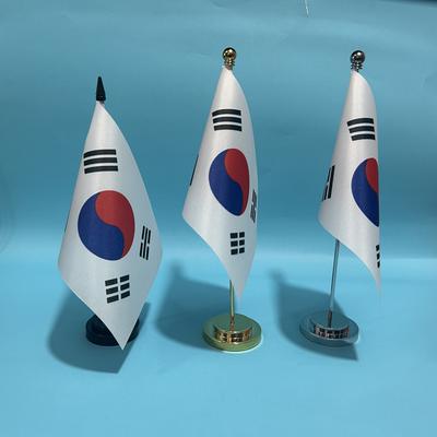 SKY FLAG Офисный настольный флаг Южной Кореи Флаг 14x21см Полиэстер Национальный флаг Южной Кореи Страновой баннер Настольные украшения Флаги