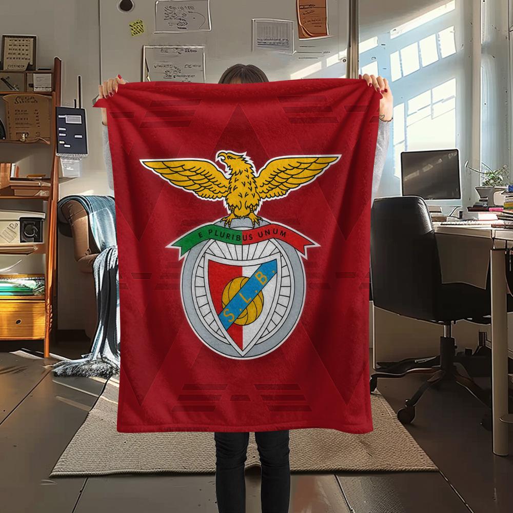 Benfica LOGO FlAannel Blanket, High quality Comfortable for All Seasons, Home Decor, Warmth and Comfort