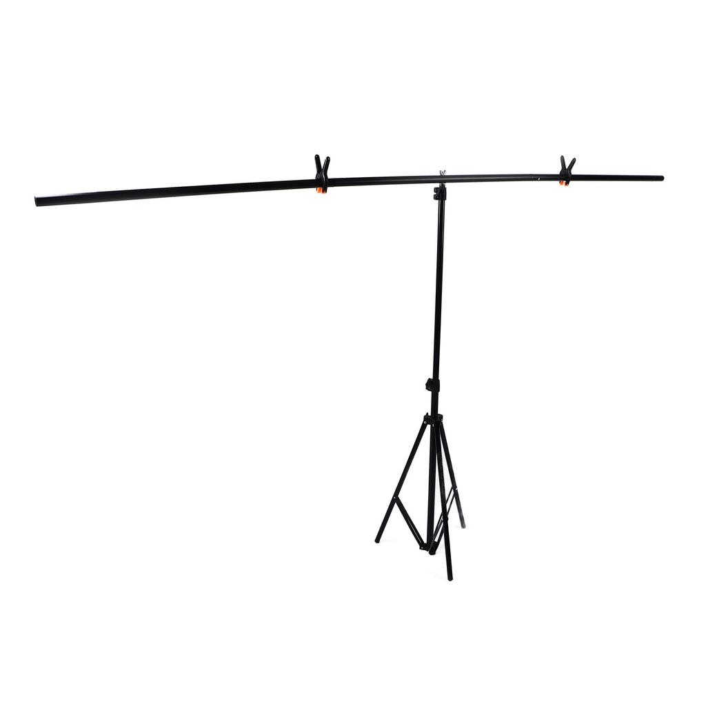 T Shape Background Stand Kit with Storage Bag 6.6x6.6ft Alloy Retractable Strong Backdrop Support System for Photo