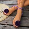 Mezzie Flower Strap Sandals Women's Summer New Simple and Versatile Comfortable Hollow Sandals Women