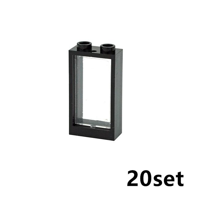 City Window Building Up Cubes Custom Build House Door Frame Glass Bricks Parts Fits 60594 60616 60621 60596 MOC Educational Tool Parts Fo