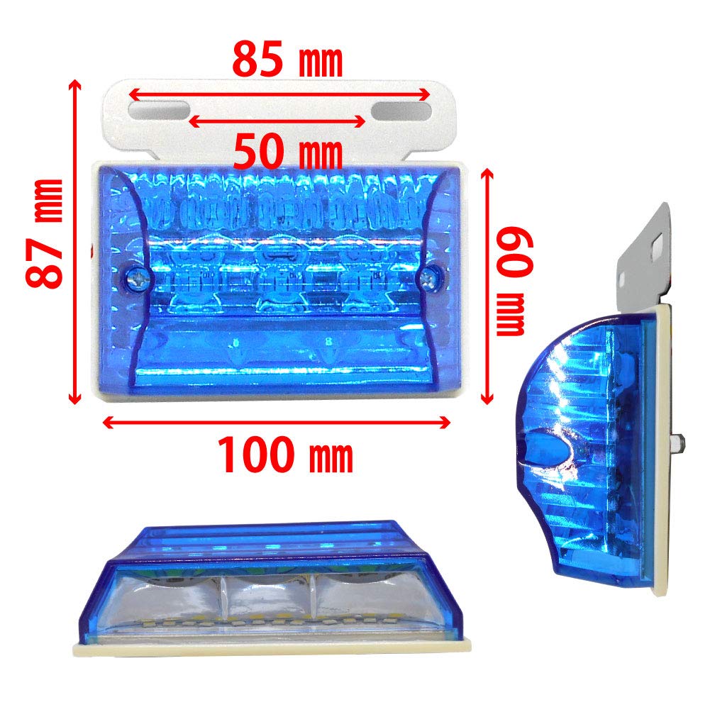 morytrade LED Side Marker Marker Lamp Square Downlight Light Tiger (Yellow, Set of 4)