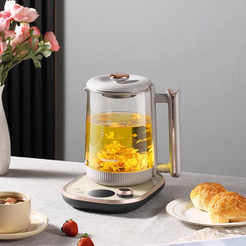 Daewoo 1.8L Multi-functional Glass Health & Tea Kettle CN plug (adapter included)
