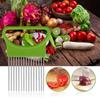 1PC Stainless Steel Onion Needle Onion Fork Vegetables Fruit Slicer Tomato Cutter Cutting Safe Holder Kitchen Accessories Tools